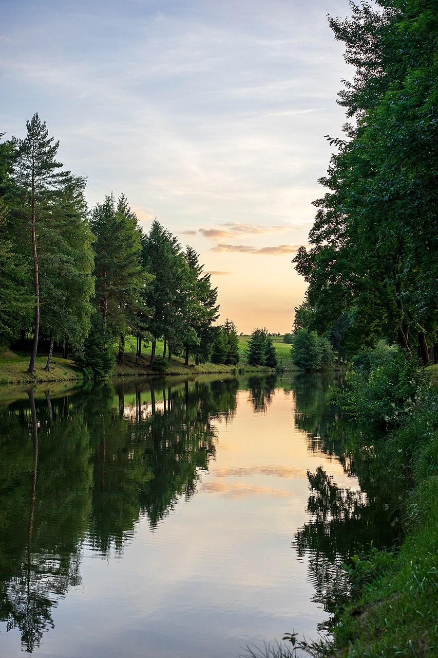 Golden hour at Lauxensee pond