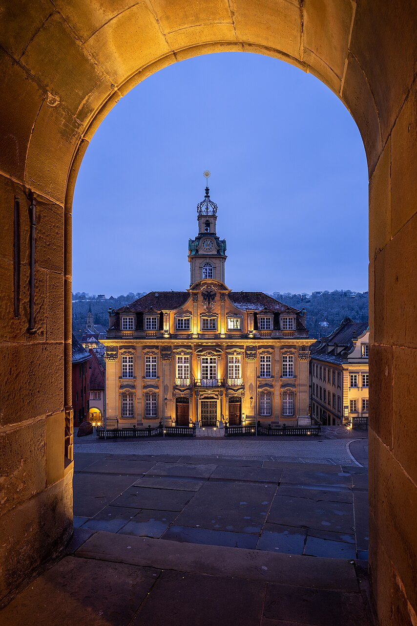 Blue hour, framed